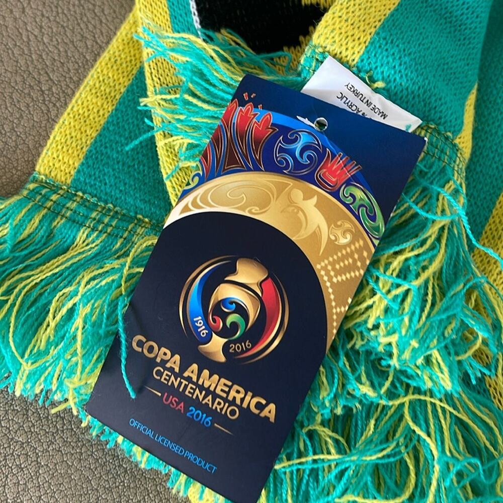 Jamaica Copa America Centenario Scarf USA 2016 Soccer Collectibles Green Yellow - Picture 7 of 11